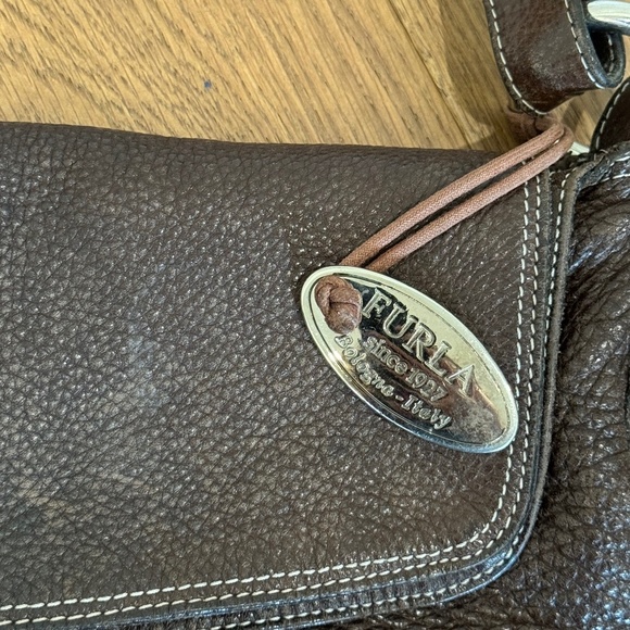 EUC Vintage Y2K Furla Made in Italy Leather Satchel Bag - Brown‎ - Picture 3 of 8